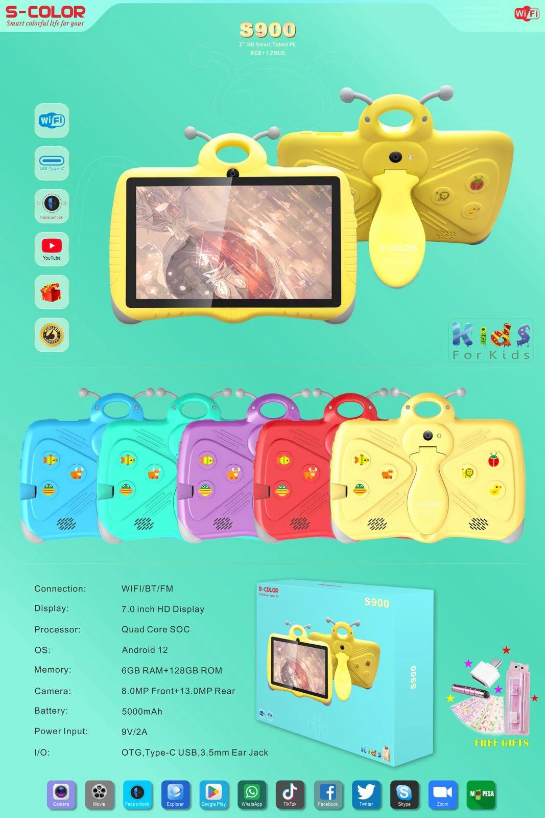S Color kids tablet -S900